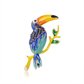 K66 Parrot Bird Brooch Animal Brooch, Metal