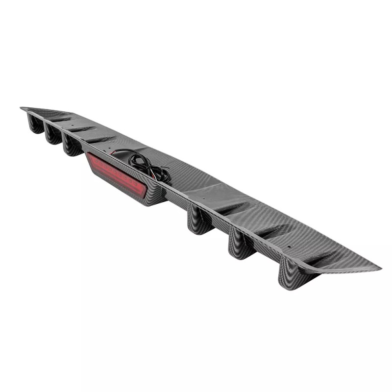 GOODFITMENT Rear Bumper Diffuser Spoiler Lip w/LED Tail Brake Stop