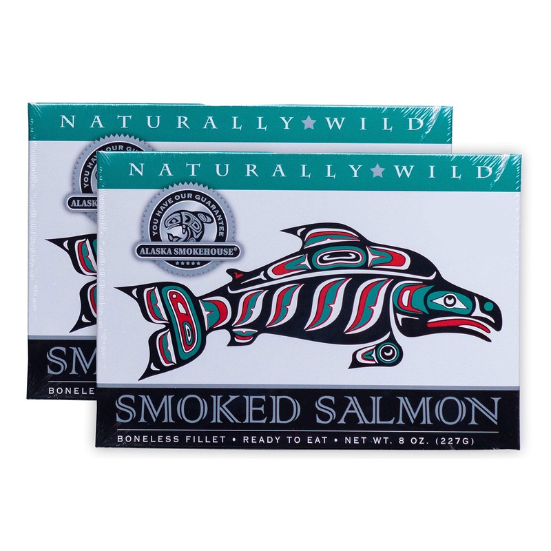 Alaska Smokehouse Smoked Salmon, 8oz, 2 Pack