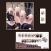 24 Piece Set Nail Tips, Smoke Color, Crystal, Bewitching Dark