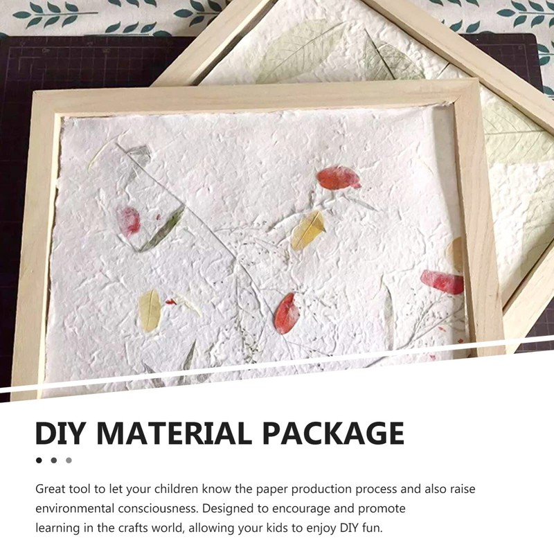 Lurrose Wooden Papermaking Screen and Deckle Wooden Paper Making Frame