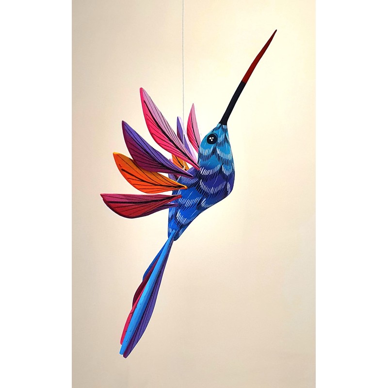ALKIMIA INC Mexican Alebrije Hummingbird Wood Carving Handcrafted Sculpture (Standard)