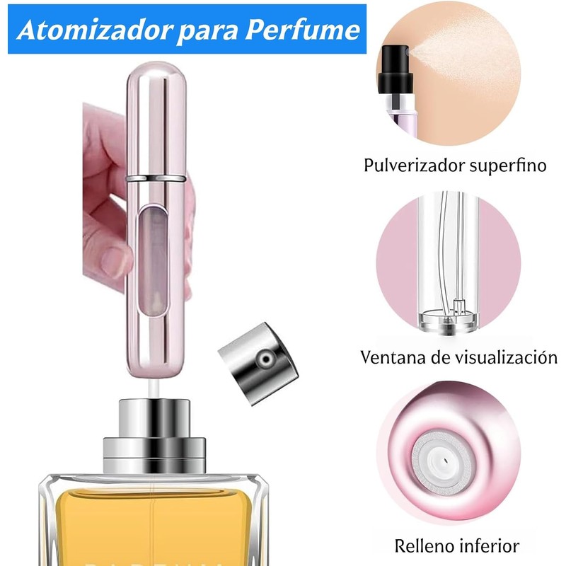 Kit de Viaje Aseo Personal, Botellas de Viaje Rellenables 16