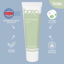 boep Wind and Weather Cream for Babies and Children, Vegan Natural Cosmetics Developed by a Doctor, Cold Protection Cream, Baby Balm for Face and Body, Wind and Weather Balm (50 ml)