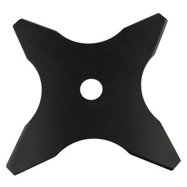 FUMHEUF 10" x 4 Teeth Steel Brush Cutter, Trimmer, Weed Eater Sting Trimmer Blade Replacement Universal fit Bore 25.4mm Black