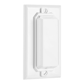 CLYMENE Light Switch Cover Guard, Child Proof Wall Switch Cover Protects Your Lights or Switches from Being Accidentally Turned ON or OFF by Children and Adults, Rocker Style (White, 2 Pack)