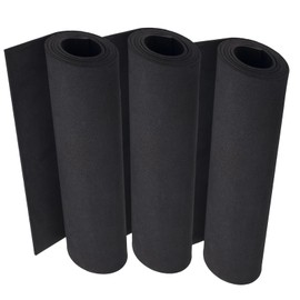 3-Pack 3mm Thick Black Eva Foam Cosplay Sheets roll, 13.9" x 59" Premium eva Craft Foam for Cosplay Costume by MEARCOOH