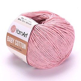 YarnArt Baby Cotton - Knitting Yarn, Baby Yarn, Summer Yarn, Amigurumi Yarn, Soft Yarn, 50% Cotton Yarn, 50% Acrylic Yarn, 1.76 Oz, 180.44 Yds (4 Skein, 413)
