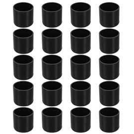 uxcell 20 Pcs 0.79 x 0.79 Inch Round PVC Furniture Leg Caps, Chair Leg Floor Protector for Patio, Indoor Chair, Table, Bed and Cabinet, Black