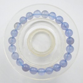 AD Beads Natural Gemstone Round Beads Stretch Bracelet Healing Reiki 8mm, 8mm, Natural Gemstone, blue chalcedony