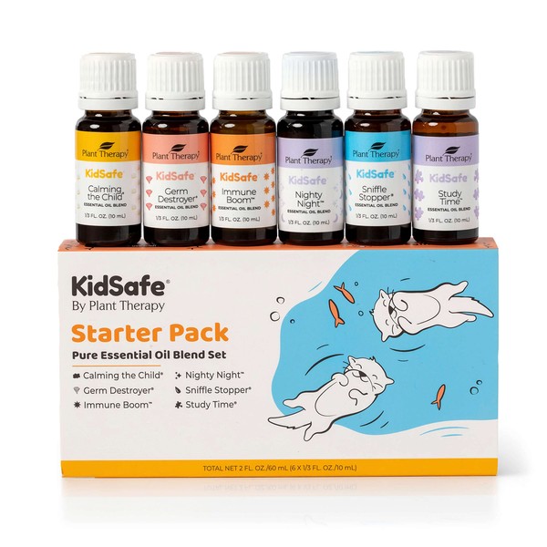 Plant Therapy KidSafe Essential Oil Starter Set for Focus, Calming,