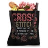 Cross Stitch Funny Sewing Quilting Stitching Tote Bag