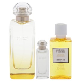 Un Jardin A Cythere by Hermes for Unisex - 3 Pc Gift Set 3.3oz EDT Spray, 0.25oz EDT Splash, 1.35oz Shower Gel