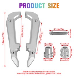 KKZOL GROM Passenger Grab Bars Rear Seat Pillion Grab Handles Hand Grip Rails Replacement for Honda Grom 125 MSX125 2022 2023 2024(Silver)
