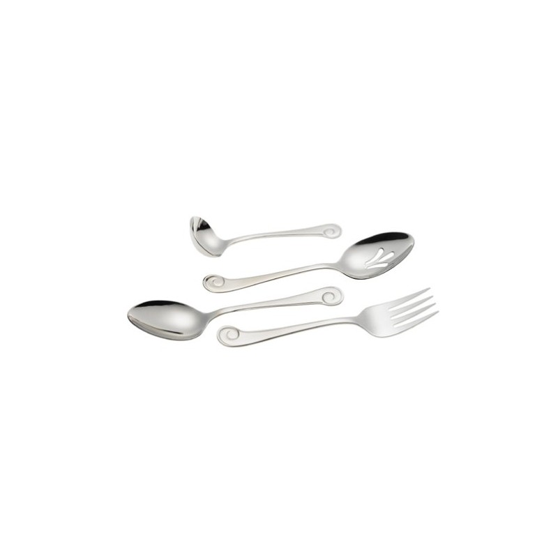Ginkgo International Sanibel Surf 4-Piece Stainless Steel Hostess Serving Set