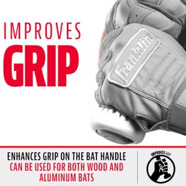 Franklin Sports Baseball Bat Grip Knob - Gator Grip Bat Nub - Baseball and Softball Bat Grip Knob - Improved Grip and Sting Reducer - White, (Model: 24051C2)