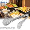 5pcs Multifunction Stainless Steel Food Tong Bread Steak Salad BBQ