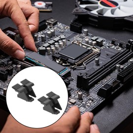 QIXIAMO 5Pcs Desktop Computer Mainboard PCIE 16X Graphics Card Slot Socket with Fishtail Fixing Clip PCIE X16 Socket Replacement