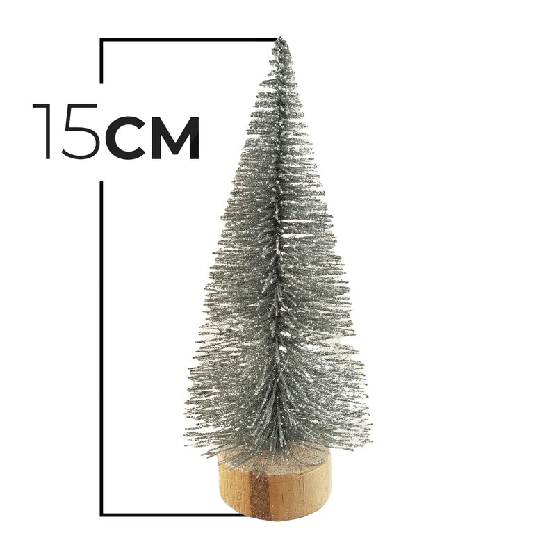 Netuno 1 x Glitter Christmas Tree 15 cm Christmas Tree