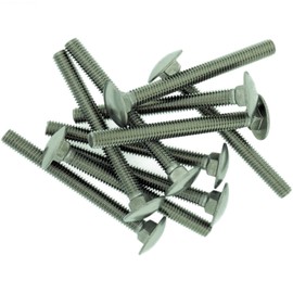 M10 (10mm x 40mm) Cup Square Carriage Bolt (Fully Threaded) - Stainless Steel (A2) (Pack of 10)