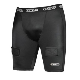 Battle Sports Hockey Compression Jock Short for Adult. Black