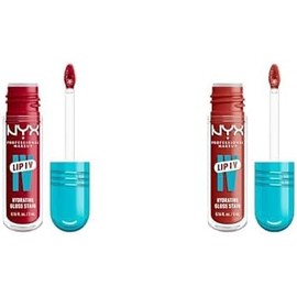 NYX Professional Makeup LIP IV Gloss Sérum Hidratante Tono Redy Set Wet, 5ml - Tinta de labios + NYX Professional Makeup LIP IV Gloss Sérum Hidratante Tono Burst that Tang, 5ml - Tinta de labios