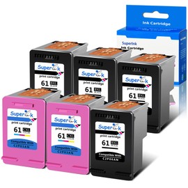 SuperInk Remanufactured Ink Cartridge Compatible for HP CH563WN CH564WN 61 61 XL 61XL (4PK Black, 2PK Color, 6-Pack)
