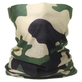 HARFINGTON Summer Cooling Neck Gaiters Sun Protection Face Mask Fishing Neck Gaiter Sunscreen Breathable Bandana for Men Women, Camo Green-Gray