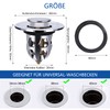 Sink Plug 2 Pieces, Universal Pop Up Drain Strainer Drain