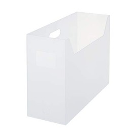 Like-It MX-28 Storage Case, File Box, Square, Wide, W x D x H: 5.1 x 13.4 x 10.0 inches (13 x 34 x 25.4 cm), White (Translucent), Made in Japan, Tabletop Storage, Standing Storage