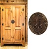 QANYEGN Round Shape Brass Cabinet Handle, Chinese Style Retro Round
