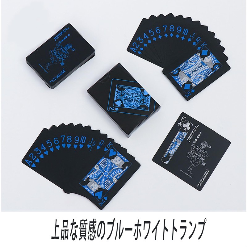 ALLVD Black Playing Cards Black Waterproof Card Game Magic Friends