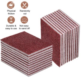 TSUINZ Emery Sponge Scrubber 10PCSRust Remover for Cookware|Tough Kitchen Cleaning Tool