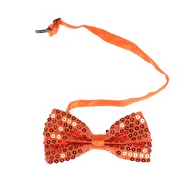 NiceYnn Men's Bowtie, Neckwear, Tie, Easy Adjustable, Sequins, For Weddings, Graduations, Sports Events, Sports Festivals, Play Parties,, 1pc Sequin Orange