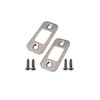 QCAA Solid Brass Deadbolt Strike Plate, Adjustable Jamb Plate, for