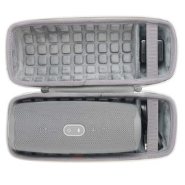 co2CREA Hard Travel Case for Replacement for JBL Charge 4 /Replacement for JBL Charge 5 Waterproof Bluetooth Speaker (Ouside Black and Inside Grey)