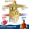 ZYGOLVQ Three Function Shower Valve with Trim Kit, Adjustable Water