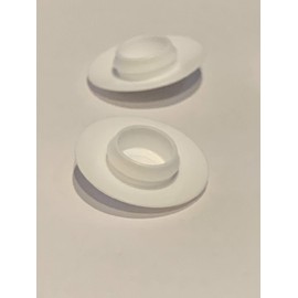 AMZ Clips and Fasteners 50 3/8" White Plastic Flush Type Hole Plugs 3/4" Head