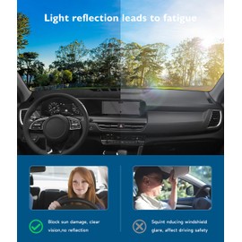 BlBLOZ Dash Cover Mat Compatible with 2024 2025 Kia Seltos Accessories Dashboard Cover Black Flannel Dashboard Cover Mat Glare UV Rays Protector