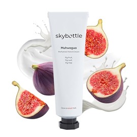 skybottle Crema de manos perfumada, manteca de karité de rápida absorción y ácido hialurónico, aroma a madera, perfume de higo verde y dulce, loción c