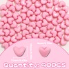 VENOFEN 90PCS Light Pink Heart Beads for Braids Hair Jewelry