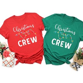Christmas Crew Shirt, Family Christmas T-Shirt, Funny Xmas Unisex Outfits Red