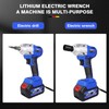 21V Electric Impact Wrench,Cordless Brushless Motor,1/2" Impact Driver with 2×6.0Ah