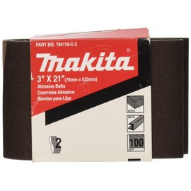 Makita 794119-F-2 No 40 3 by 21-Inch Abrasive Belt, 2-Pack