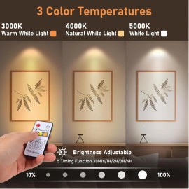 Mioblue Wireless LED Spotlight Indoor with Remote up Lights Indoor Picture Light Battery