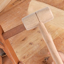 Mallet, Comfortable Round Head High Hardness Mallet, Beech Hammer for Woodworking, Wood Carving Leather Working, DIY Carpentry Tools for Woodworking Enthusiasts