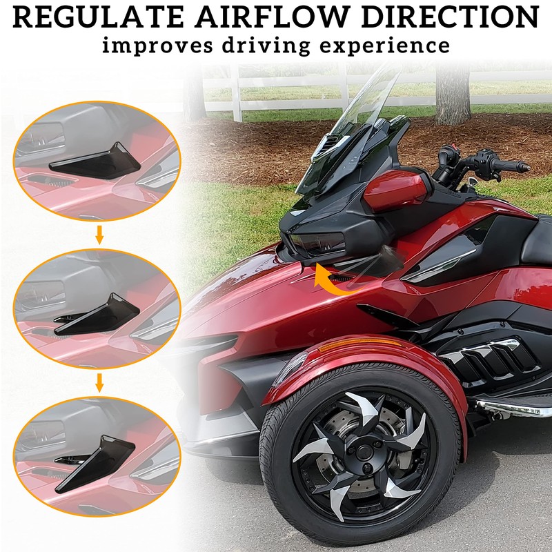 SAUTVS Adjustable Side Air Deflectors for Can Am Spyder RT