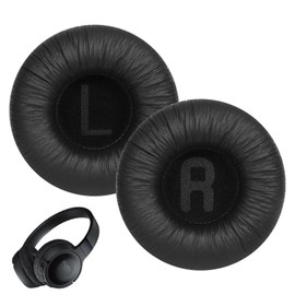 Replacement Ear Pads Compatible with JBL T500BT T450BT Tune 600BTNC 500BT, Black Wrinkle Leather LR Earpads Cushions, Soft Sponge Headphone Replacement Pads for Wireless Headphones,2Pack,Black
