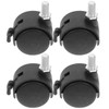 Sewroro 4pcs Swivel Castor Wheels for Computer Chairs Planter Replacement