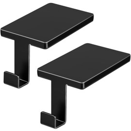 ARCHCRTC Christmas Stocking Holder Metal Fireplace Stocking Hangers Mantel Christmas Stocking Hanging Hooks Heavy Duty Stocking Hangers Weighted Stocking Holder Bases for Xmas Party Decor(2,Black)